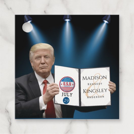 Trump Greatest Amazing Wedding Bedankjes Labels (Voorkant)