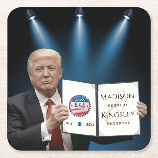 Trump Greatest Amazing Wedding Kartonnen Onderzetters (Voorkant)