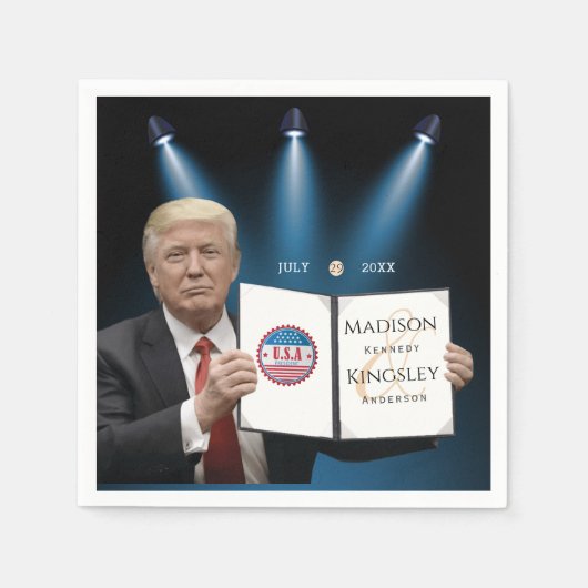 Trump Greatest Amazing Wedding Square Sticker Servet (Voorkant)