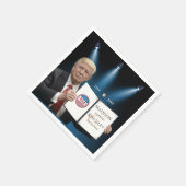 Trump Greatest Amazing Wedding Square Sticker Servet (Hoek)