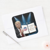 Trump Greatest Amazing Wedding Vierkante Sticker (Envelop)