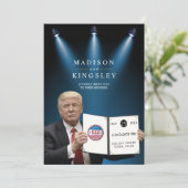 Trump Greatest 💍 Patriot Wedding Kaart (Staand voorkant)