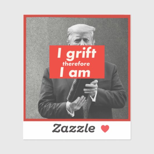 Trump Grift verraderlijke corrupte koffie Sticker (Vel)
