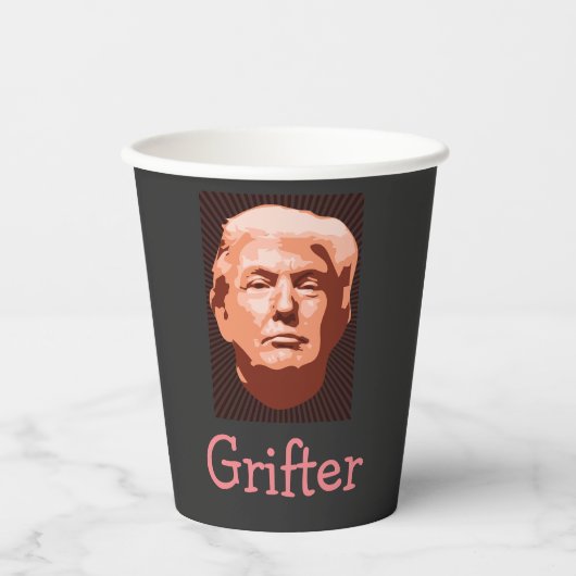 Trump Grifter Paper Cup Papieren Bekers (Voorkant)