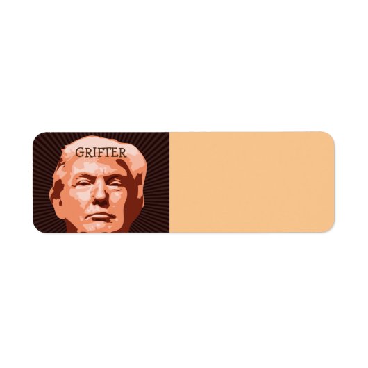 Trump Grifter retour adreslabel Etiket (Voorkant)