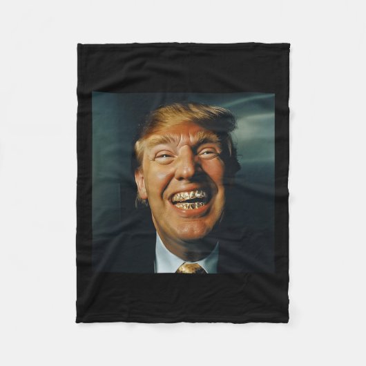 Trump Grillz Fleece Deken (Voorkant)
