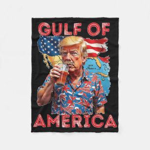 Trump groet uit het Gulf Beach of America-deel Fleece Deken