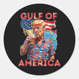 Trump groet uit het Gulf Beach of America-deel Ronde Sticker