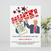 Trump Grootste Feest ooit Vieren HUGE Feest Kaart (Staand voorkant)