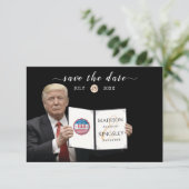 Trump Grootste 💍 Patriottische Trouwdag Save The Date (Staand voorkant)