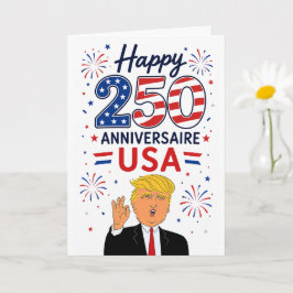 Trump Grote Persoon Gelukkig 250 Verjaardag USA Kaart