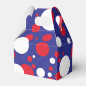Trump Grote Stippen Rood Wit Blauw Feest Bedankdoosjes (Achterkant)