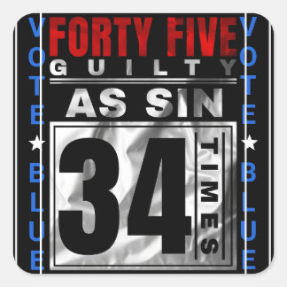 Trump Guilty Vierkante Sticker