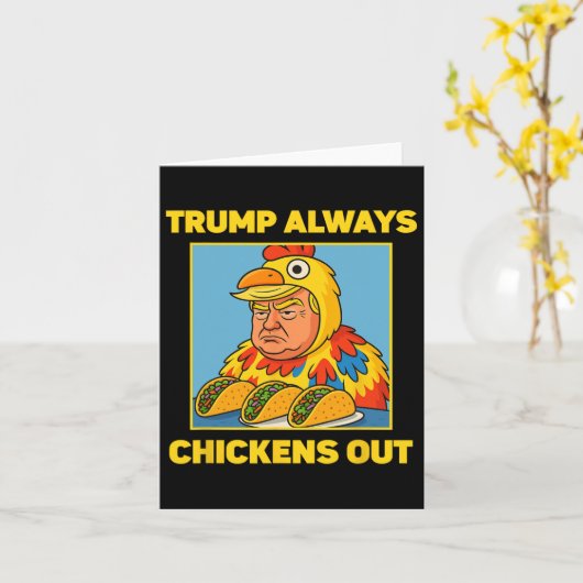 Trump haalt altijd grappige meme taco tevoorschijn kaart (Gele Bloem)