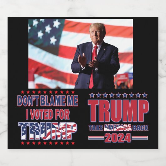 Trump haalt Amerika terug Bier Etiket (Enkel label)