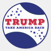 Trump haalt Amerika terug Ronde Sticker (Voorkant)