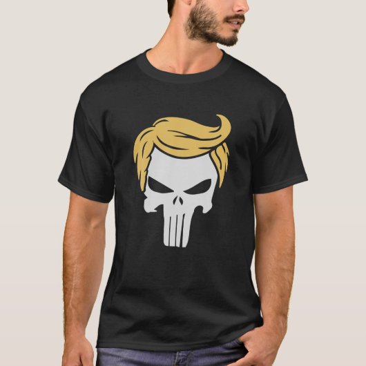 Trump Haar Schedel Shirt Grappig Trump Gift T Shir (Voorkant)