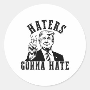 Trump haat het ronde sticker