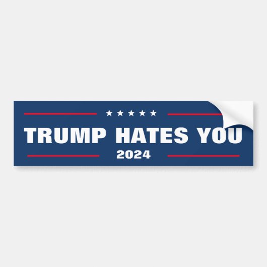 TRUMP HAAT JE BUMPERSTICKER (Voorkant)