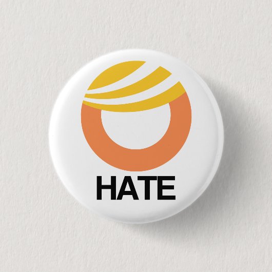 Trump = Haat Ronde Button 3,2 Cm (Voorkant)