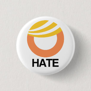 Trump = Haat Ronde Button 3,2 Cm