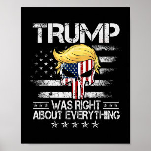 Trump had gelijk over alles Amerikaanse vlag Sku Poster
