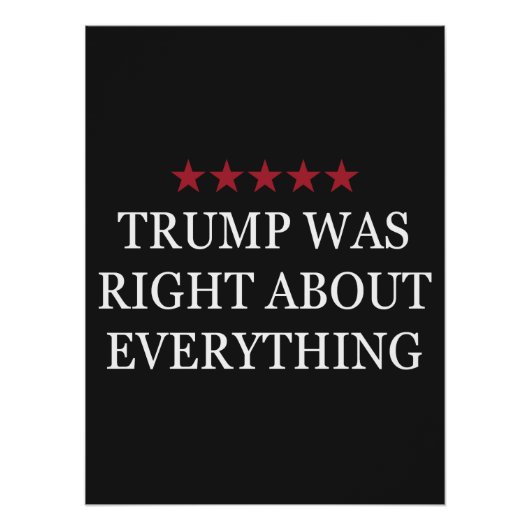 Trump had gelijk over alles perfect poster (Voorkant)