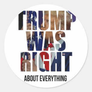 Trump had gelijk over alles - Trump Kiss Flag Ronde Sticker