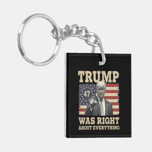 Trump had gelijk over alles wat met Amerika te mak Sleutelhanger (Voorkant Links)