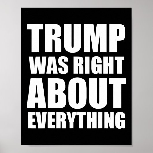 Trump had helemaal gelijk _4 poster (Voorkant)