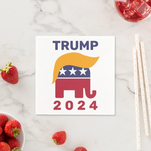 Trump Hair 2024 Papieren servetten, Standaard Cock Servet (Insitu)