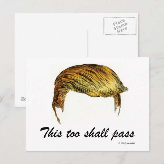 Trump hair briefkaart (Voorkant / Achterkant)