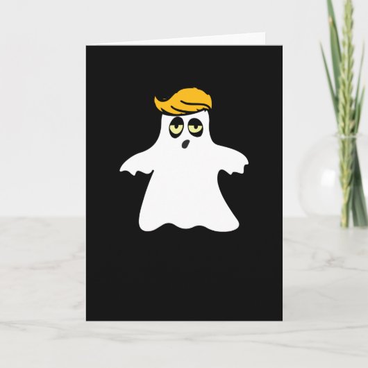 Trump Hair Ghost Halloween Costume Cute Hilarious Kaart (Voorkant)