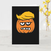 Trump Hair Pumpkin Halloween Costuum Kaart (Gele Bloem)