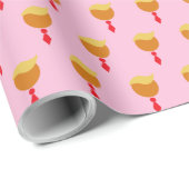 Trump Hair-Red Stropdas Emoji -roze Cadeaupapier (Rol Hoek)