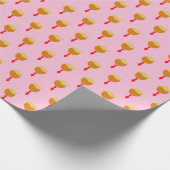 Trump Hair-Red Stropdas Emoji -roze Cadeaupapier (Hoek)