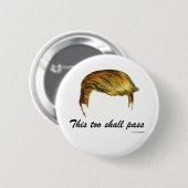 Trump hair ronde button 5,7 cm (Voorkant /achterkant)
