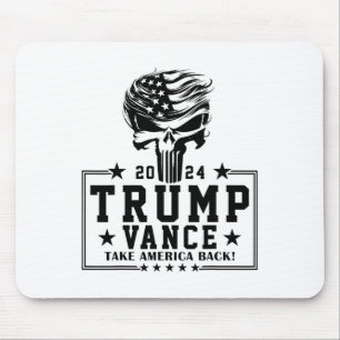 Trump Hair Skull Halloween Amerikaanse vlag Trump Muismat