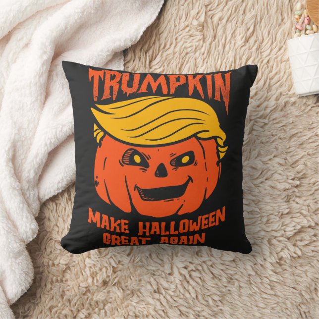 Trump Halloween Pumpkin Kussen (Deken)