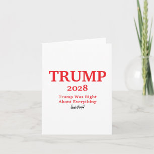 Trump handtekening 2028 gepersonaliseerde naam feestdagen kaart