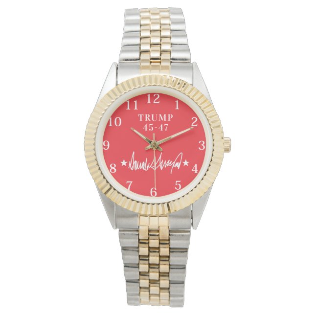 trump handtekening 45-47 eWatch horloge (Voorkant)
