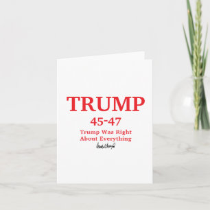 Trump handtekening 45-47 gepersonaliseerde naam feestdagen kaart