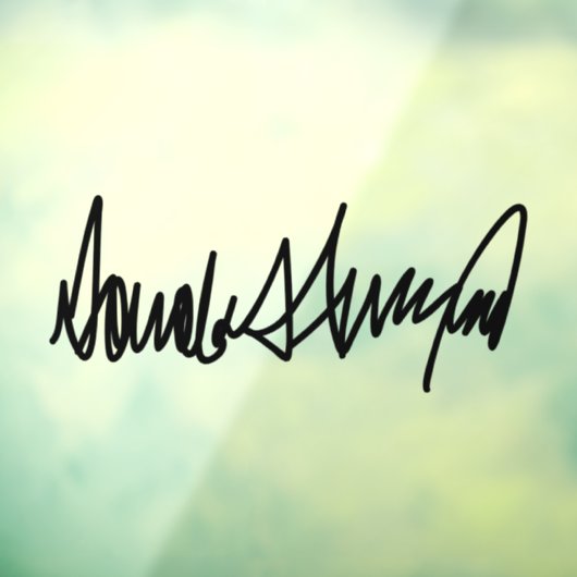 Trump-handtekening Decal (Vel 3)