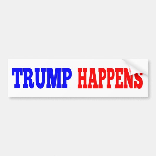 TRUMP HAPPENS Bumpersticker (Voorkant)