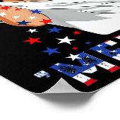 Trump Happy 4th van juli Trump Amerikaanse vlag 1 Poster (Hoek)