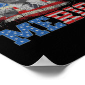 Trump Happy 4th van juli Trump Amerikaanse vlag 4 Poster (Hoek)