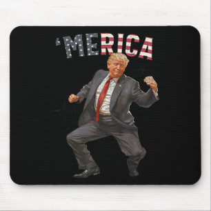 Trump Happy 4th van juli Trump Amerikaanse vlag ge Muismat