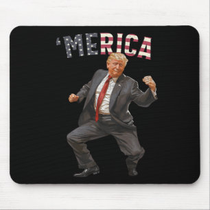 Trump Happy 4th van juli Trump Amerikaanse vlag ge Muismat
