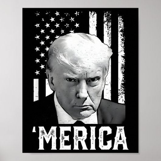 Trump Happy 4th van juli Trump Amerikaanse vlag ge Poster (Voorkant)