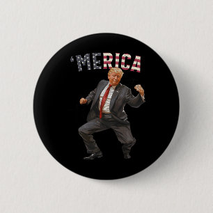 Trump Happy 4th van juli Trump Amerikaanse vlag ge Ronde Button 5,7 Cm